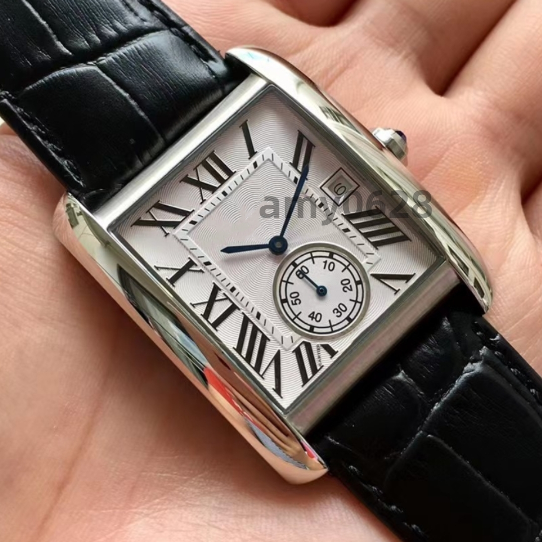 Designer mens watch automatic machinery tank montre watches high quality Square leather strap wristwatch mens movement watches fashionable gifts, Box
Designer mens watch automatic machinery tank montre watches high quality Square leather strap wristwatch mens movement watches fashionable gifts, Box