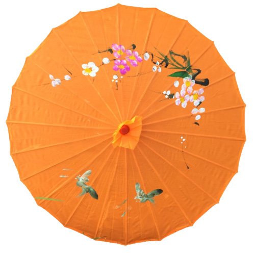 100pcslot handpainted flower design 12colors Chinese art umbrella bamboo frame silk parasol for bride bridemaide