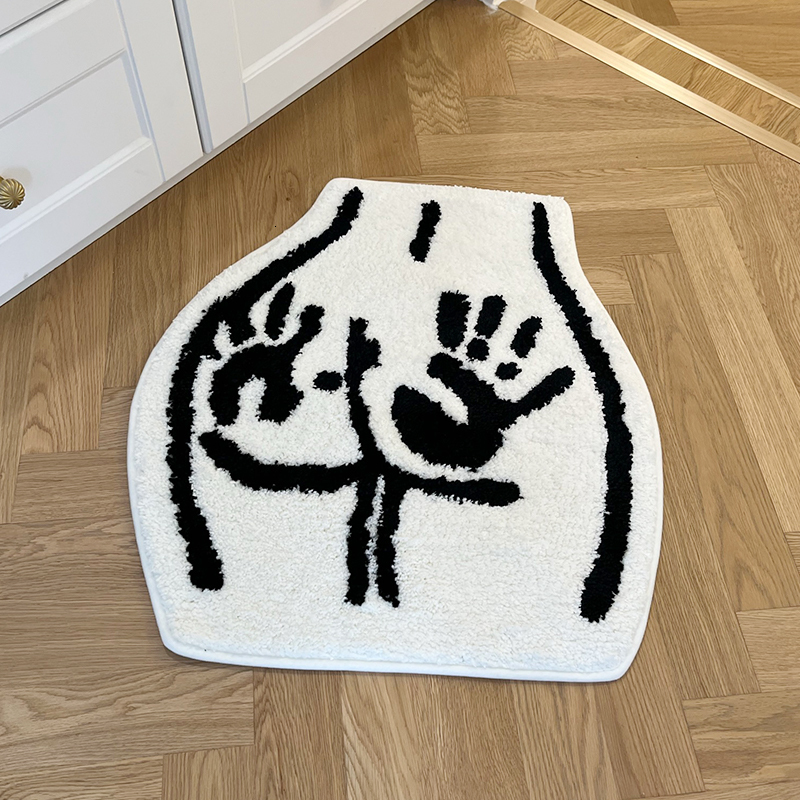 Carpet Ass Butt Soft Tufted Rug for Bathroom Nonslip Absorb Water Plush Handmade floormat Bedroom Kitchen Toilet 230711