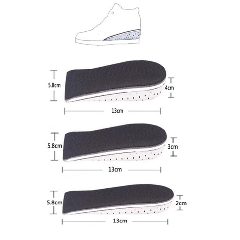 Shoe Parts Accessories 1 Pair Hard Breathable Memory Foam Height Increase Insole Heel Lifting Inserts Lifts Pads Elevator Insoles for Unisex 230711