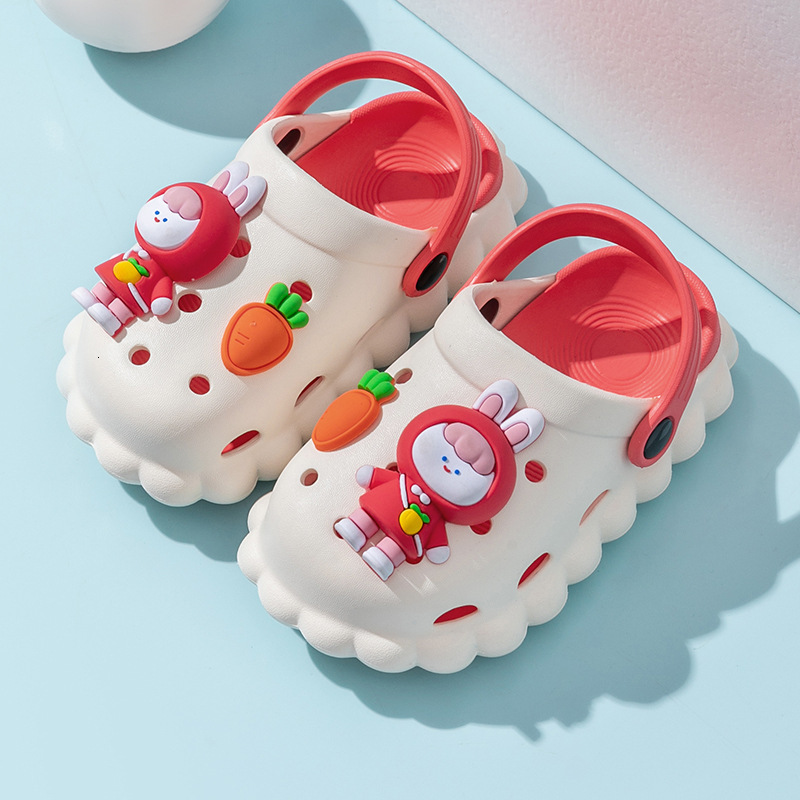Slipper Slippers Kids Children Baby Shoes for Boys Girls Cute Cartoons Sandals Summer Home Iindoor Anti Slip Soft Soles Hole Shoes 230710