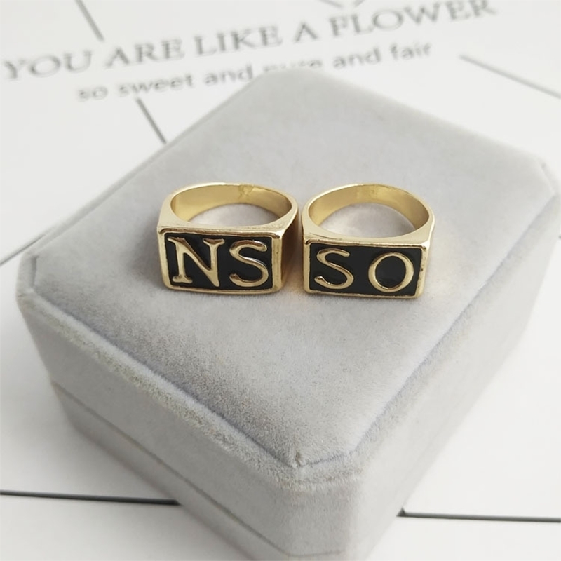 Wedding Rings 2 Pcs TV SOA Cosplay SONS SO NS Silver Gold Color Mayans MC Rock Punk Props Gift Men 230710