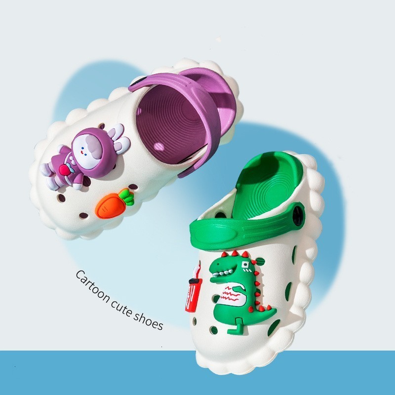 Slipper Slippers Kids Children Baby Shoes for Boys Girls Cute Cartoons Sandals Summer Home Iindoor Anti Slip Soft Soles Hole Shoes 230710
