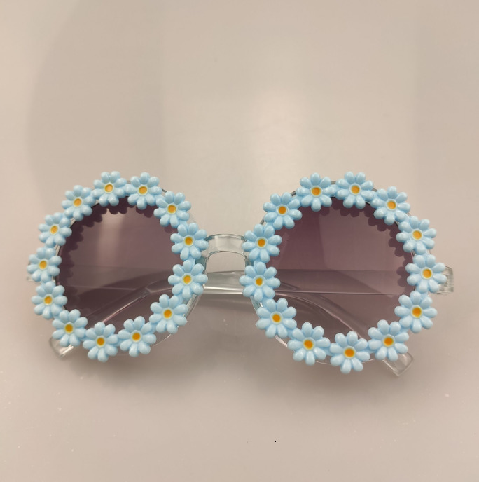 Sunglasses Summer Children Cute Acrylic Flower Outdoor Sun Protection Sunglasses Baby Girls Classic Sunglasses Kids Boy UV400 Sunglasses 230710
