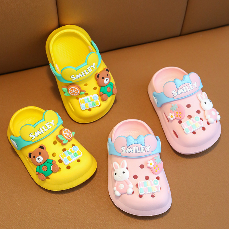 Slipper Summer Boys and Girls Home Slippers Cute Children Hole Shoes Breathable Kids Beach Sandals Soft Bottom Baby Slides Toddler 230710