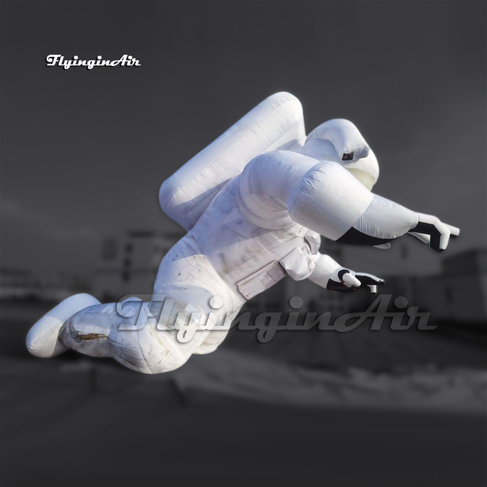 Fantastic Giant White Inflatable Astronaut Figure Model Airblown Spaceman Balloon For Space Show