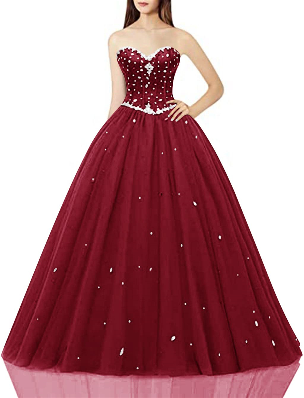 Quinceanera Dresses Princess Sweetheart Crystal Ball Gown with Tulle Lace-up Plus Size Sweet 16 Debutante Party Birthday Vestidos De 15 Anos 145