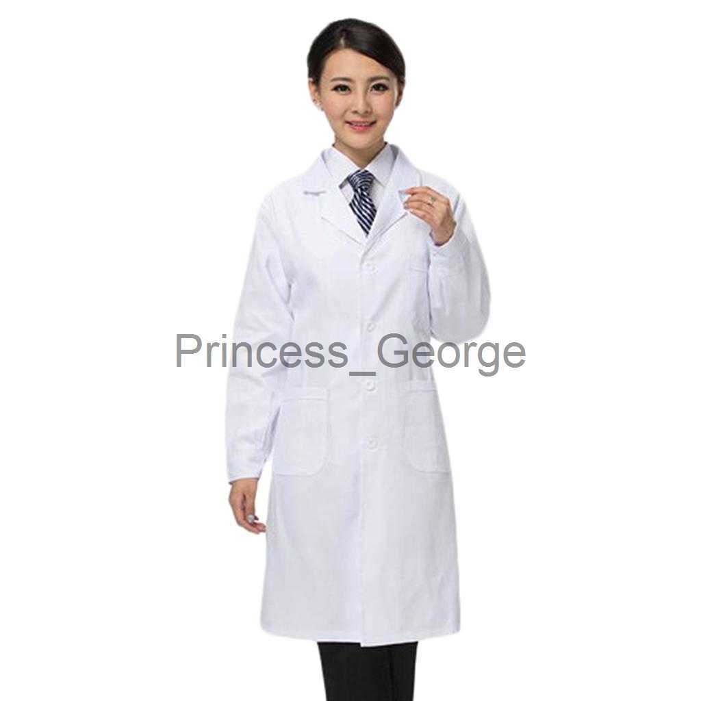 Others Apparel Fashion Long Sleeves Scrubs Lab Coat Hospital Short Sleeve Nurse Doctor Dress Long Sleeve Medical Uniforms White Jacket Unisex x0711