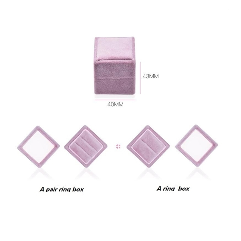 Jewelry Boxes Wholesale High Quality Package Box in Velvet Quadrilateral 10PCS for Ring accessories 230710