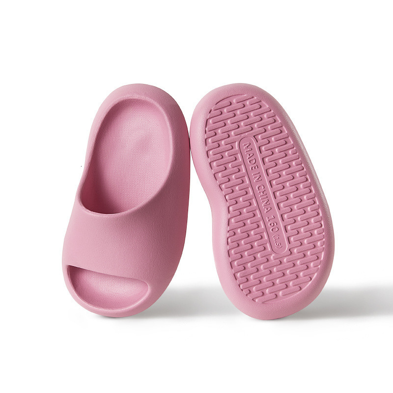 Slipper ZWF1753 Summer Children Slippers Solid Shoes Kids Toddler Baby Outdoor Eva Cartoon Print Cute Flat Children Beach Sandals 230710