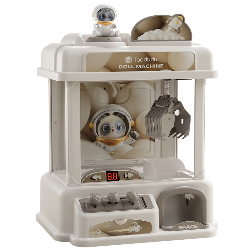 Tools Workshop Big Size DIY Doll Machine Kids Coin Operated Play Game Mini Claw Catch Toy Crane Machines Music Children Xmas Gifts Toys 230710
