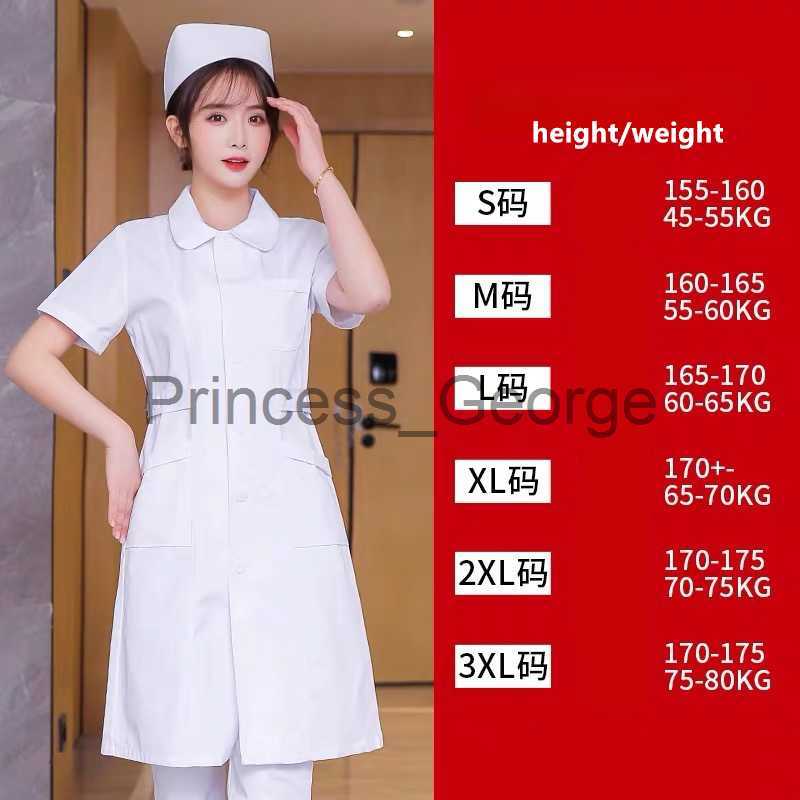 Others Apparel Nurse Doctor's Clothes Women's Fashion Lab Coat Short Sleeve Dress Long Sleeve Medical Uniform x0711