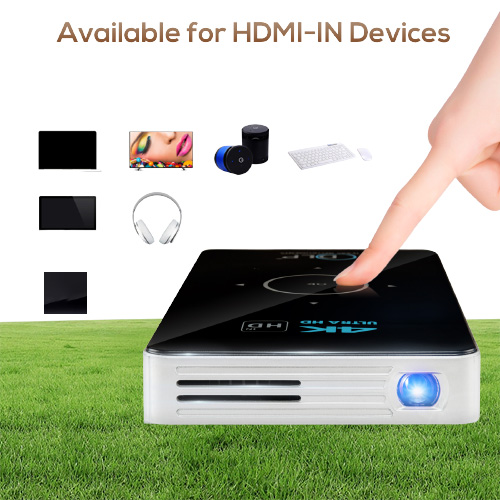C6 Mini Projector 4K Proyector DLP Android 90 Projetor WiFi Bluetooth 40 LED Video Home Cinema Support Miracast Airplay