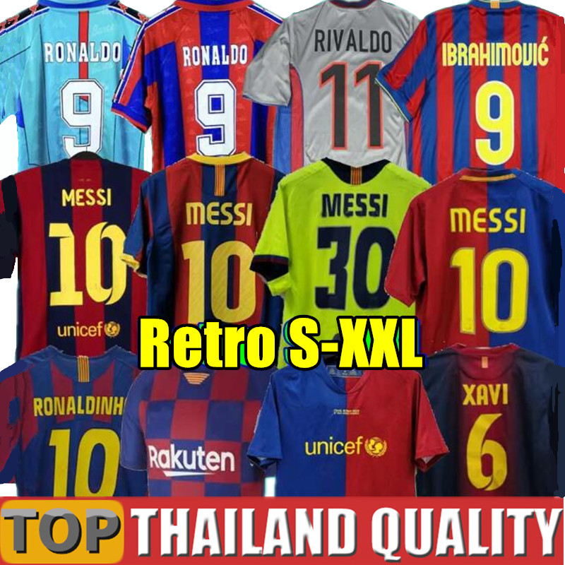 Retro Soccer Jerseys RONALDINHO A.INIESTA 02 04 06 08 09 XAVI RIVALDO HENRY PUYOL 10 11 12 13 14 15 16 17 18 19 vintage football shirt classic 2006 2007 2008 2009 2010 2011