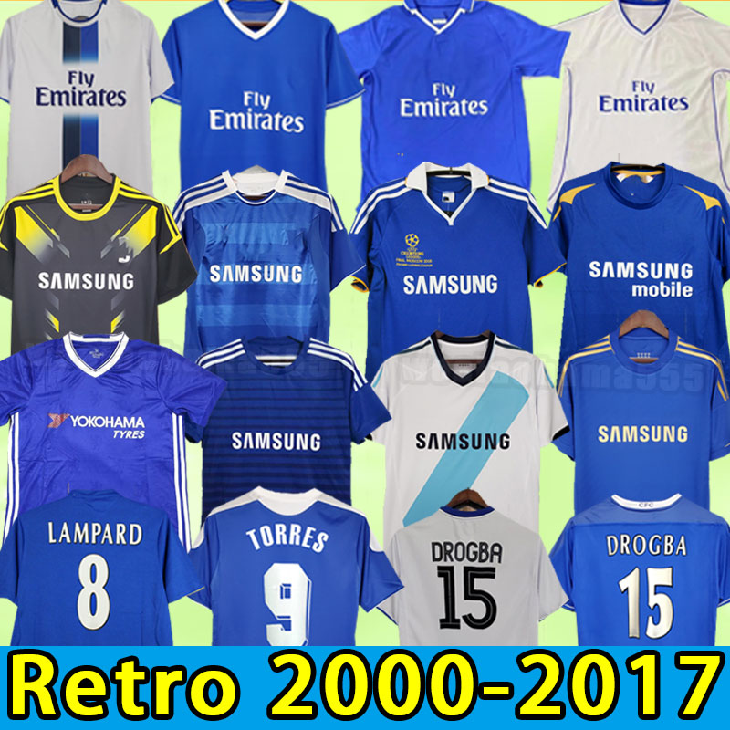 CFC 2011 Retro Soccer Jerseys Camiseta WISE COLE ZOLA Vialli HUGHES GULLIT 00 01 03 05 06 07 2008 2011 2012 2013 14 15 16 17 Lampard Torres Drogba Football Shirts