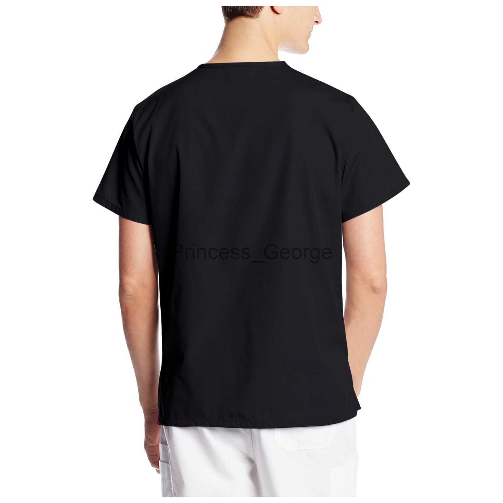 Others Apparel Solid Men Nurse Accessories Working Uniform Tops Nursing Working Uniform Tshirts Blouse Pocket Uniform Scrubs Nurse Accessories x0711