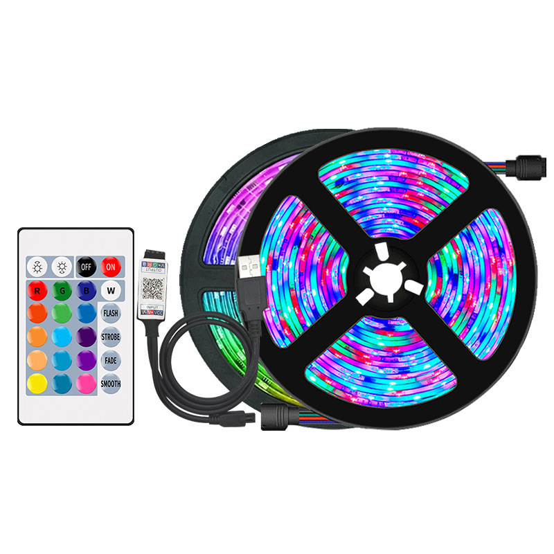 USB LED Strip Lights Infrared Bluetooth Control RGB5050 Music Sync Flexible DC5V Lamp for TV Backlight Christmas Decoration Gift