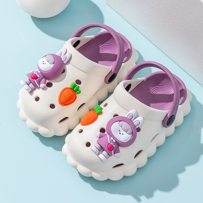 Slipper Slippers Kids Children Baby Shoes for Boys Girls Cute Cartoons Sandals Summer Home Iindoor Anti Slip Soft Soles Hole Shoes 230710