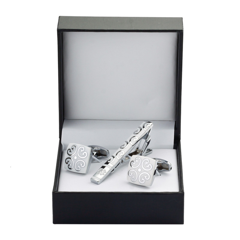 Cuff Links KC 999 High quality tie clip Cufflinks Gift Set 18 styles to choose men shirt Tie Clip Wedding Jewelry Box 230710
