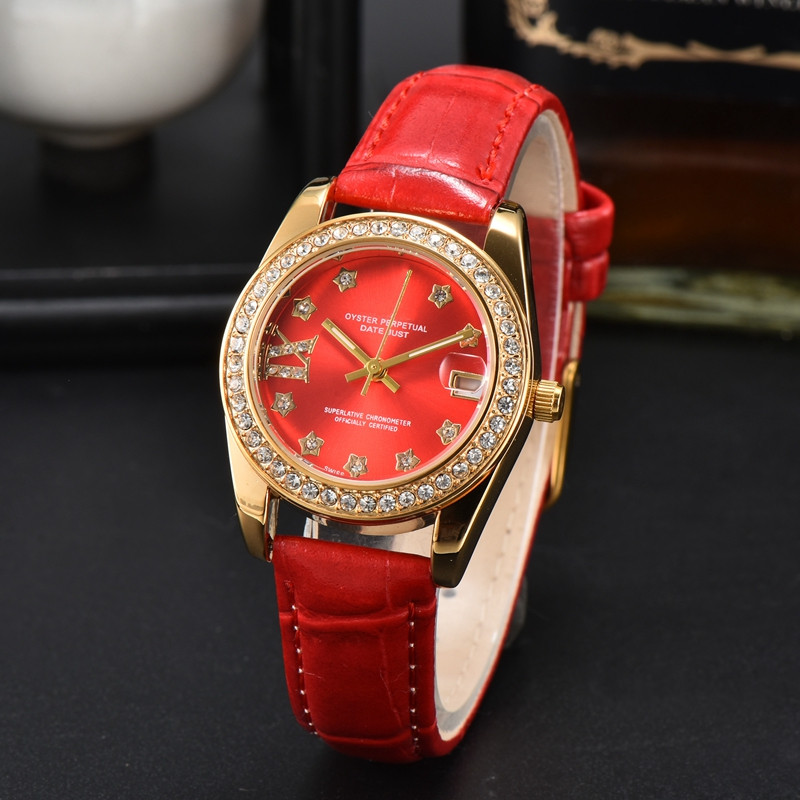 Role Wrist Watches for Women 2023 Womens Watches Three needles Quartz Watch High Quality Top Luxury Brand designer Clock With calendar function Leather Belt Fashion