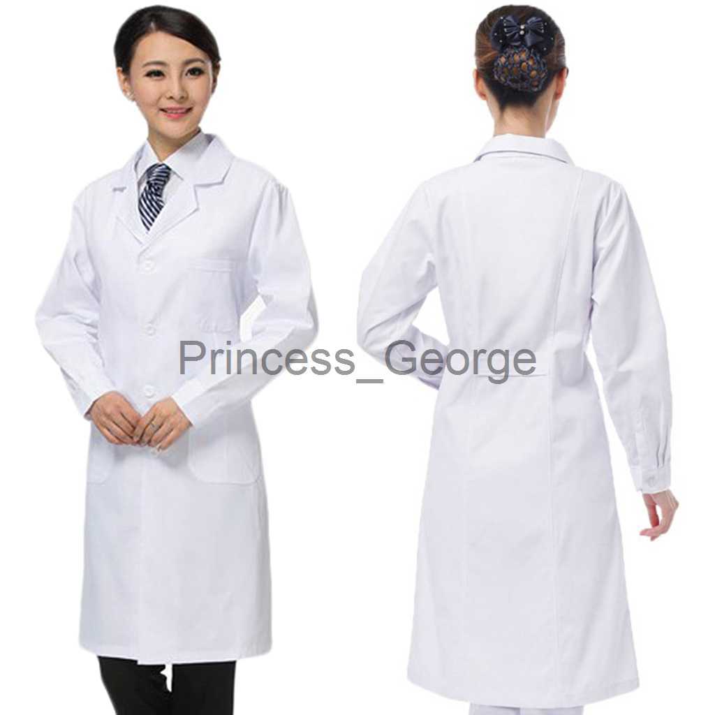 Others Apparel Fashion Long Sleeves Scrubs Lab Coat Hospital Short Sleeve Nurse Doctor Dress Long Sleeve Medical Uniforms White Jacket Unisex x0711