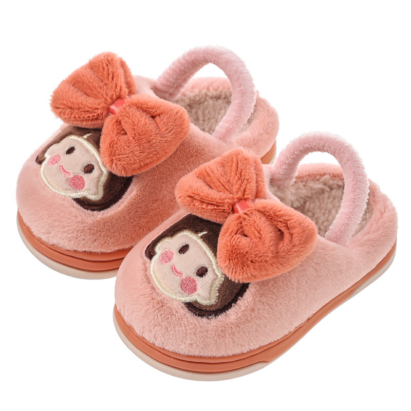 Slipper Children's Cotton Slippers Cute Princess Girls Indoor Home Anti-Skid Warmth Baby Cotton Slippers Kids Shoes 230710