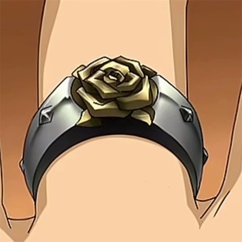 Wedding Rings Rozen Maiden Lampe Shinku Cosplay Retro 3D Rose Finger Ring Reiner Rubin Costumes Props Jewerly Anime Merch 230710