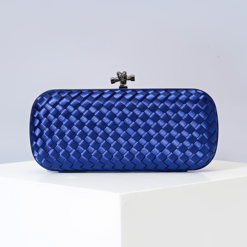 Evening Bags Hand Woven Evening Bag Women Bags y Artificial Silk Woven Crossbody Clutch Purse Party Banquet Dress Handbag Lady Gift 230710