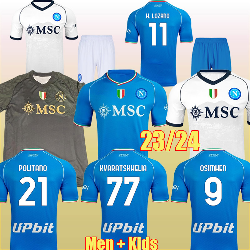 23 24 TOP NAPOLI soccer jerseys CAMPIONI D'ITALIA Maglia Naples 2024 KVARATSKHELIA KIDS FOOTBALL SHIRT OSIMHEN FABIAN LOZANO SSC Halloween Maillots de foot, Away
23 24 TOP NAPOLI soccer jerseys CAMPIONI D'ITALIA Maglia Naples 2024 KVARATSKHELIA KIDS FOOTBALL SHIRT OSIMHEN FABIAN LOZANO SSC Halloween Maillots de foot, Away