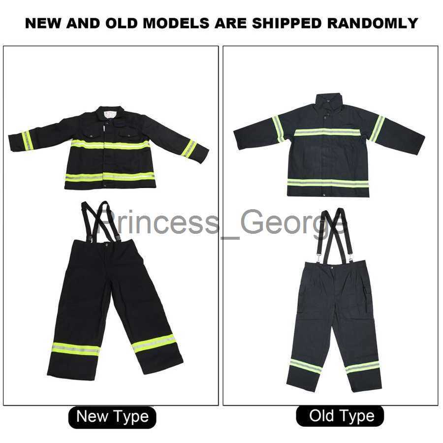 Others Apparel Fire Equipment Flame Retardant Fireproof Heatproof Firemen Protective Clothing Reflective Coat Trousers Fire Resistant Clothes x0711