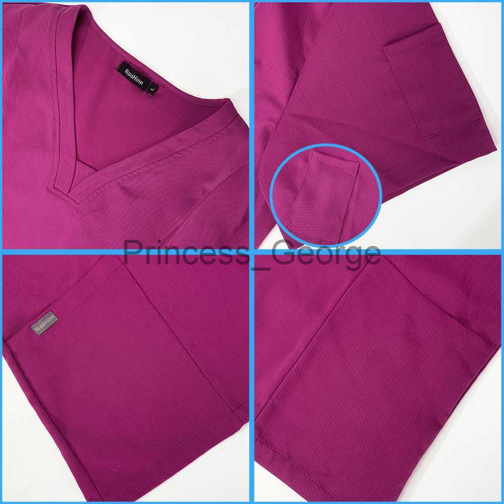 Others Apparel Women Scrubs Sets Nurse Accessories Medical Uniform Slim Fit Hospital Dental Clinical Workwear Clothing Surgical Overall Suits x0711