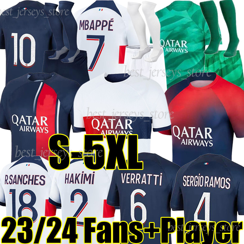 5XL 23/24 MBAPPE soccer jerseys maillot de foot 2023 2024 HAKIMI MARQUINHOS VERRATTI football shirts SERGIO RAMOS FABIAN pSgs hommes enfants kids Donnarumma sock set, 23-24 new player
5XL 23/24 MBAPPE soccer jerseys maillot de foot 2023 2024 HAKIMI MARQUINHOS VERRATTI football shirts SERGIO RAMOS FABIAN pSgs hommes enfants kids Donnarumma sock set, 23-24 new player