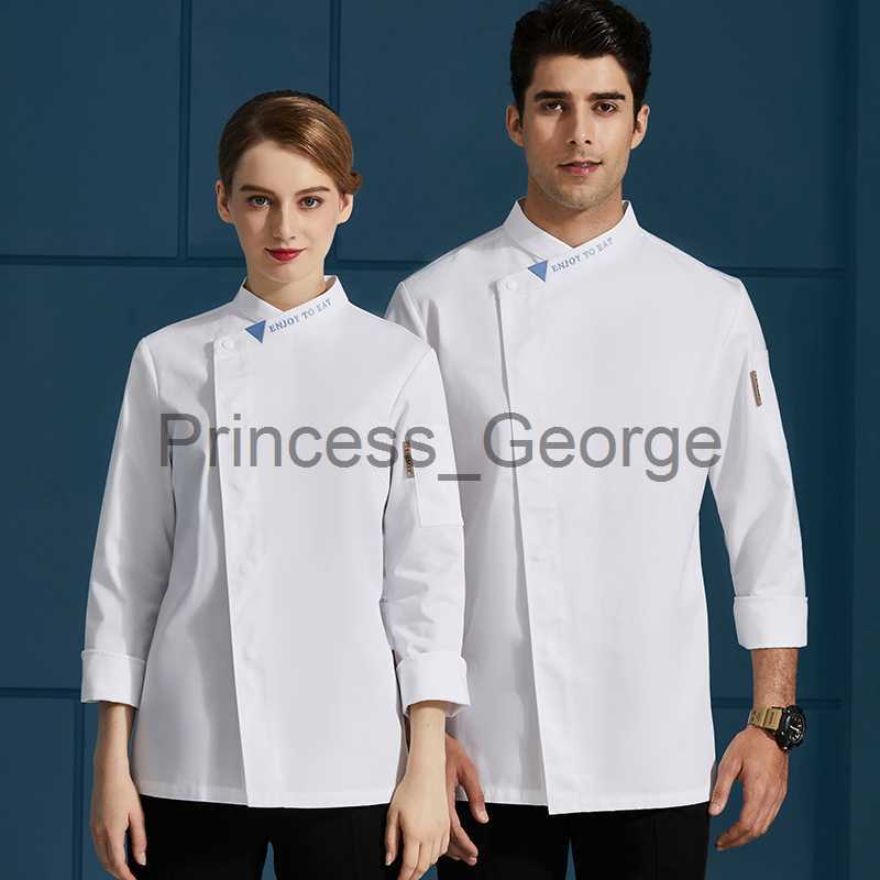 Others Apparel Men Women Wear Kitchen Chef Uniform Bakery Hotel Food Service Cook Coat Catering Restaurant Cooking Sushi Canteen Work Jacket x0711