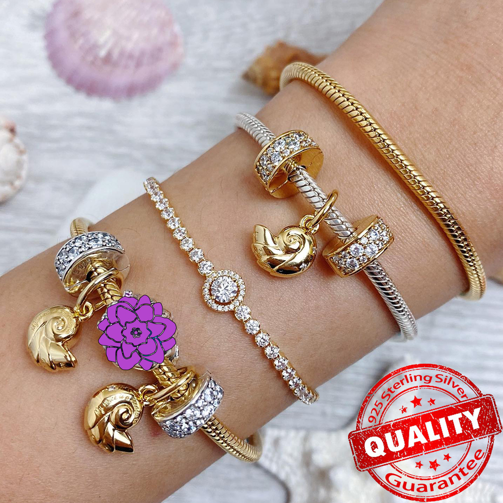 925 Sterling Silver Gorgeou 14K Gold Graduation Hat Star Family Tree Hanging Charm Bracelet Jewelry Fashion Accessorie Free Delivery