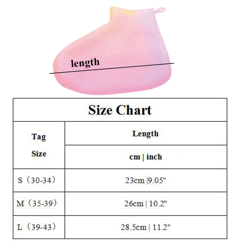 Shoe Parts Accessories 1Pair Reusable Waterproof Rain Shoes Covers Silicone Outdoor Boot Overshoes Walking Cover 230711