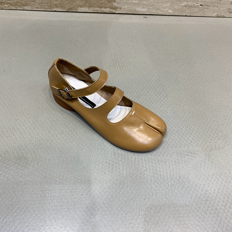 Dress Shoes Spring PU Tabi Ninja Moccasins Round Split Toe Shallow Women Single Shoes Slip on Female Casual Soft Loafers 02 230710