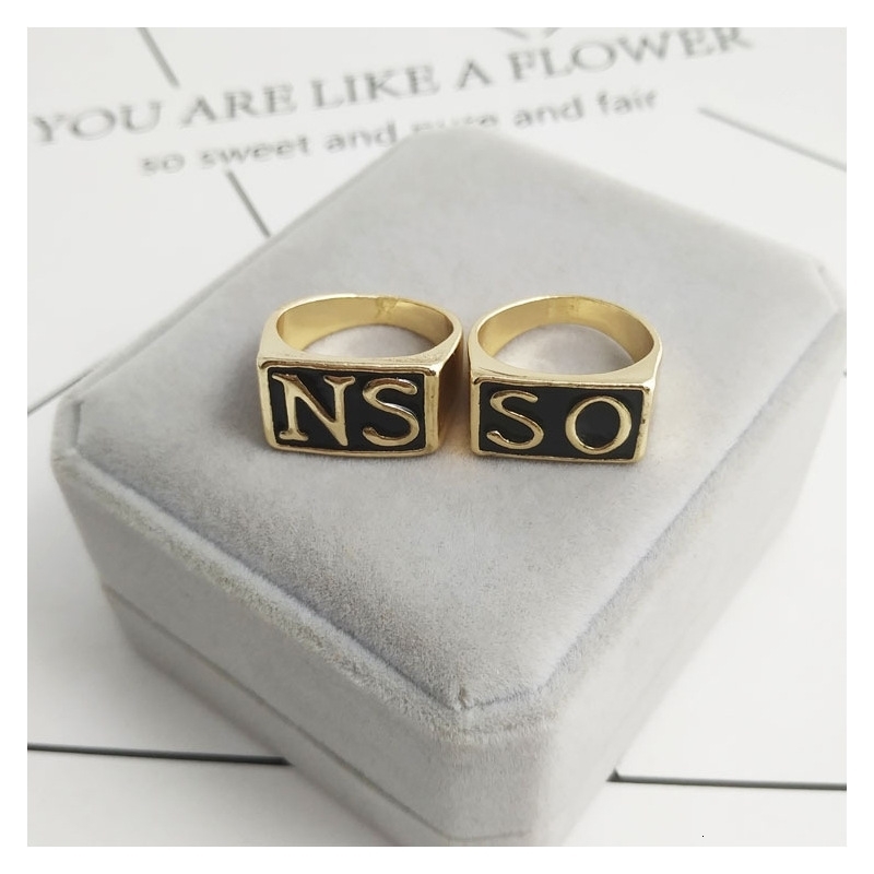 Wedding Rings 2 Pcs TV SOA Cosplay SONS SO NS Silver Gold Color Mayans MC Rock Punk Props Gift Men 230710