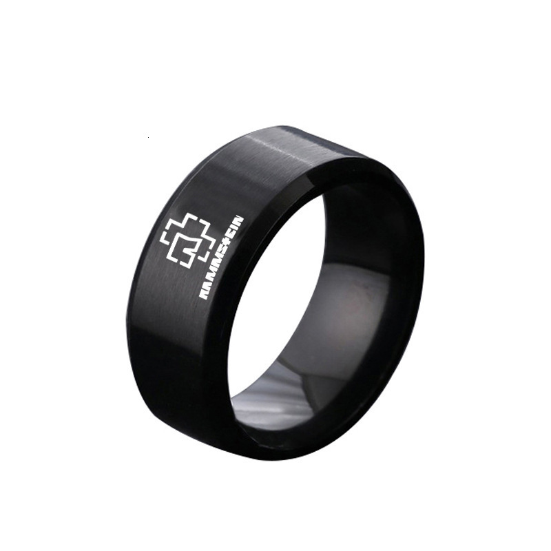Wedding Ring Ring Band Man Fashion Cross Print Jewellery Couples Cute Silver Color Metal Accessories Stainless Steel 230710