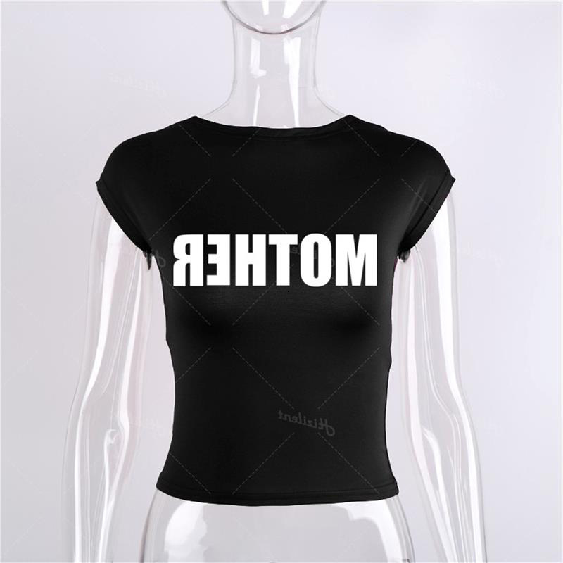 Women's T-Shirt Womens Backless Short Slve White Y2K clothes Crop Top Women aesthetic Summer T Shirts Sexy letter Goth Fairy grunge Cut Out emo 2