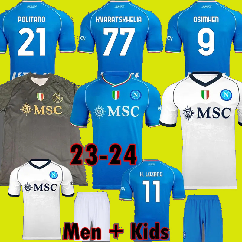 23 24 SSC Napoli Soccer Jerseys Raspador Simeone ANGUISSA Kvaratskhelia OSIMHEN Football Shirt LOZANO Naples MARADONA POLITANO 2023 2024 men kids kit home away, 3 cham p i on jerseys
23 24 SSC Napoli Soccer Jerseys Raspador Simeone ANGUISSA Kvaratskhelia OSIMHEN Football Shirt LOZANO Naples MARADONA POLITANO 2023 2024 men kids kit home away, 3 cham p i on jerseys