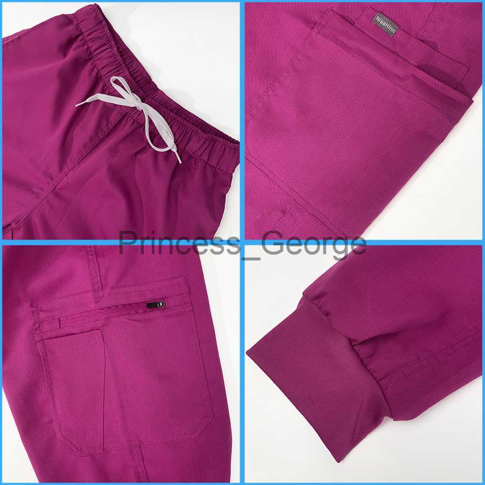 Others Apparel Women Scrubs Sets Nurse Accessories Medical Uniform Slim Fit Hospital Dental Clinical Workwear Clothing Surgical Overall Suits x0711