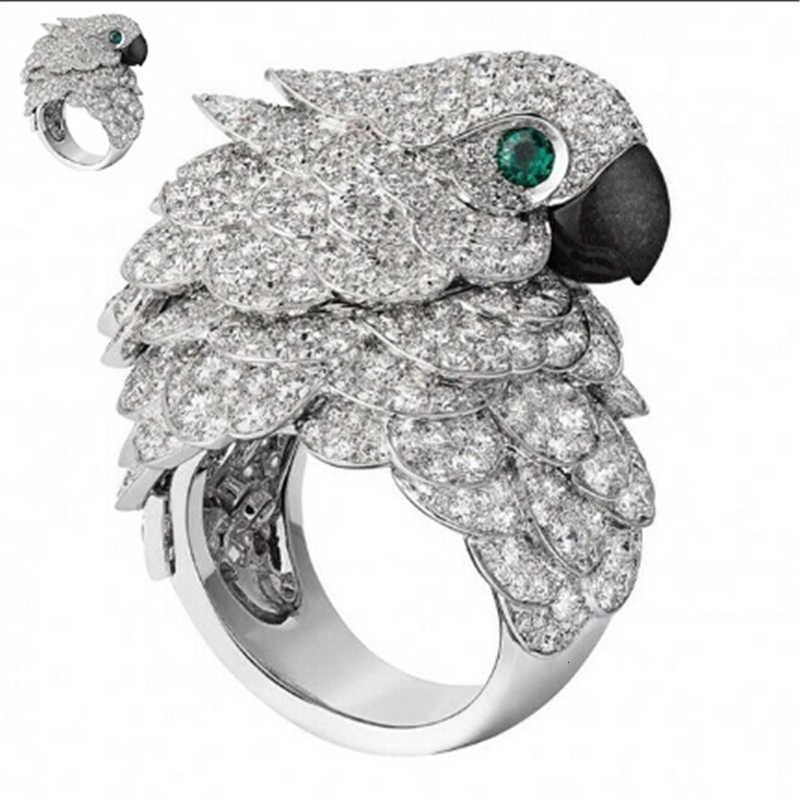 Wedding Rings Fashion creative owl point women s ring parrot Eagle exaggerated full size 6 10 230710