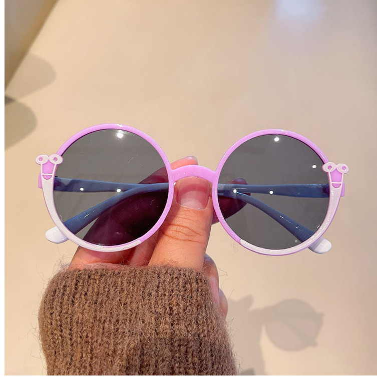 Sunglasses Wholesale Cartoon Snail Sunglasses Children Round Eyewear Boys/Girls Fashion Glasses Kids Mirror Gafas De Sol Mujer UV400 230710