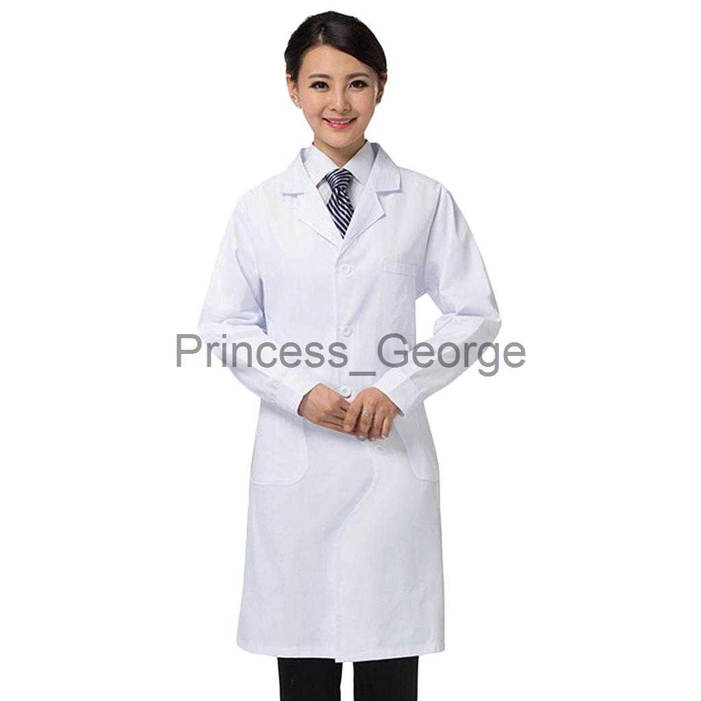 Others Apparel Fashion Long Sleeves Scrubs Lab Coat Hospital Short Sleeve Nurse Doctor Dress Long Sleeve Medical Uniforms White Jacket Unisex x0711