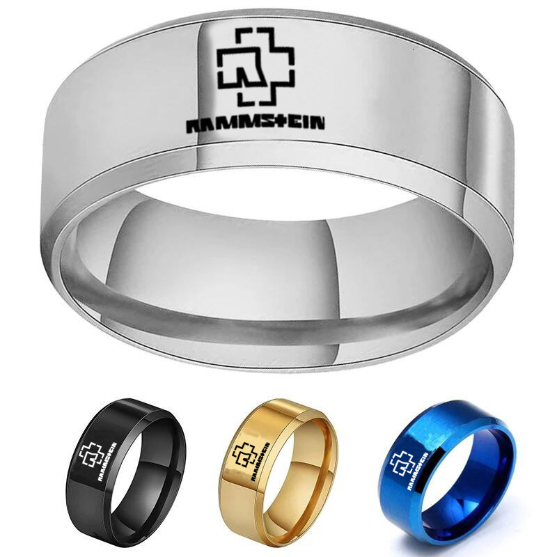 Wedding Ring Ring Band Man Fashion Cross Print Jewellery Couples Cute Silver Color Metal Accessories Stainless Steel 230710