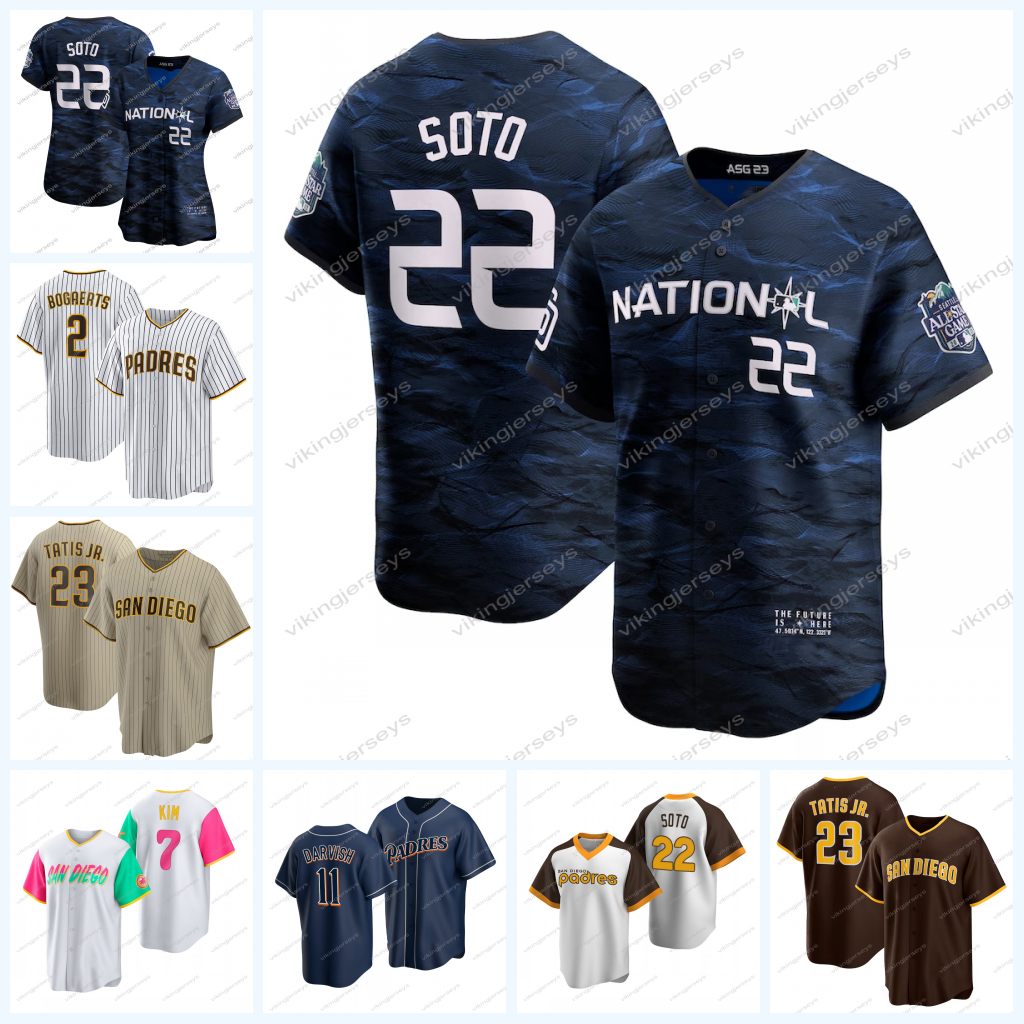 Padres 2023 All Star Juan Soto Jersey Josh Hader Dillon Head Nelson Cruz Ha-Seong Kim Xander Bogaerts Luis Garcia Yu Darvish Trent Grisham Alek Jacob Fernando Tatis Jr., Youth cool base
Padres 2023 All Star Juan Soto Jersey Josh Hader Dillon Head Nelson Cruz Ha-Seong Kim Xander Bogaerts Luis Garcia Yu Darvish Trent Grisham Alek Jacob Fernando Tatis Jr., Youth cool base
