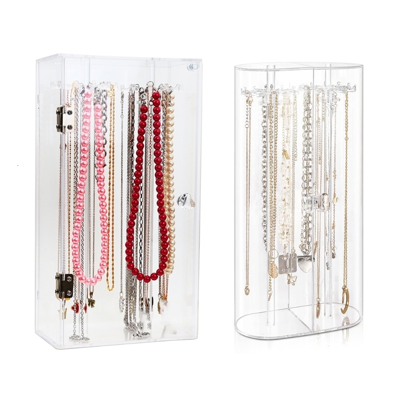 Jewelry Boxes Creative Necklaces Stand Waterproof Dustproof Magnetic Buckle Protection 230710