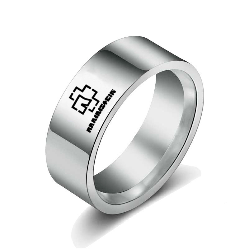 Wedding Ring Ring Band Man Fashion Cross Print Jewellery Couples Cute Silver Color Metal Accessories Stainless Steel 230710