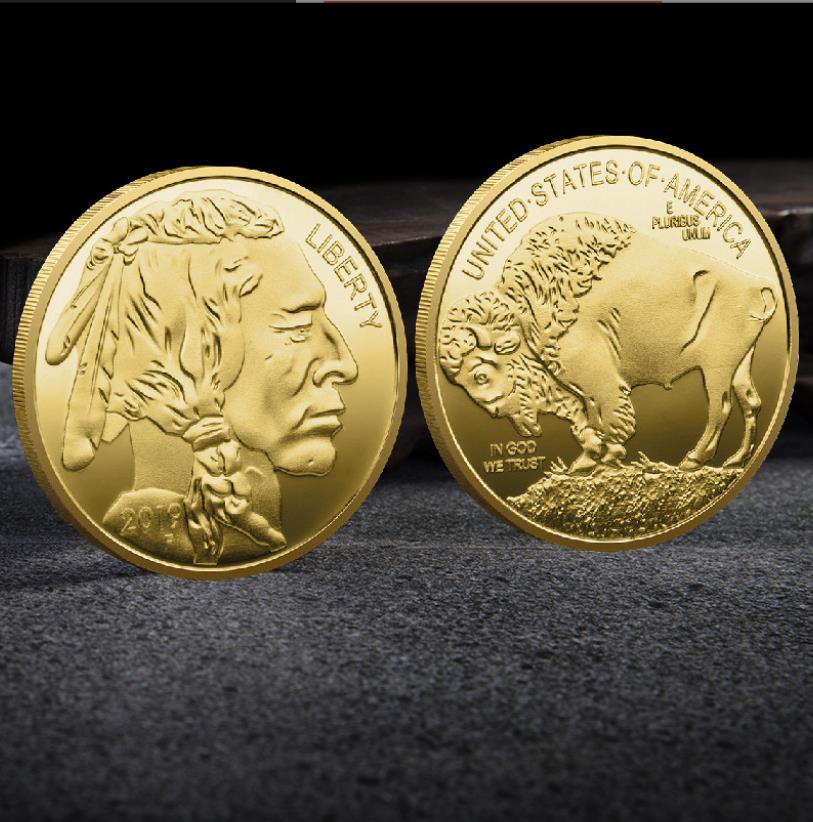 Arts and Crafts Gold Plated Silver Coin Commemorative Medal