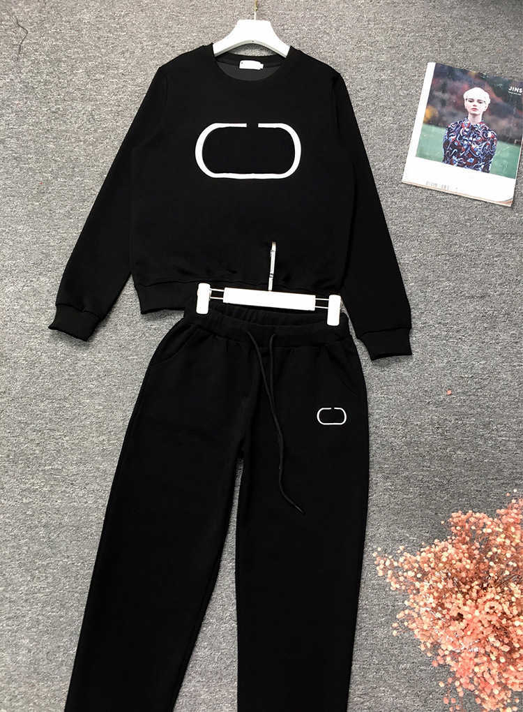 Women's Tracksuits Autumn casual pure cotton sportswear suit women's new fashion sweater long sleeve two-piece loose size fashion